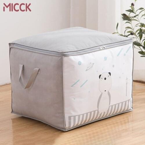 MICCK Cartoon Chickened Storage Bag Thickened Large Clothes Quilt Bag Clothing Moving Luggage Packing Bag Storage Accessories