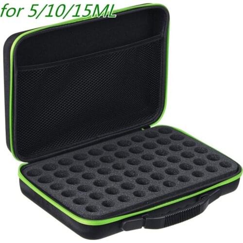 5ml 10ml 15ml Oil Storage Bag 60 Slots Portable Perfume Organizer Zipper Handbag Cosmetics Storage Container Sundries Case