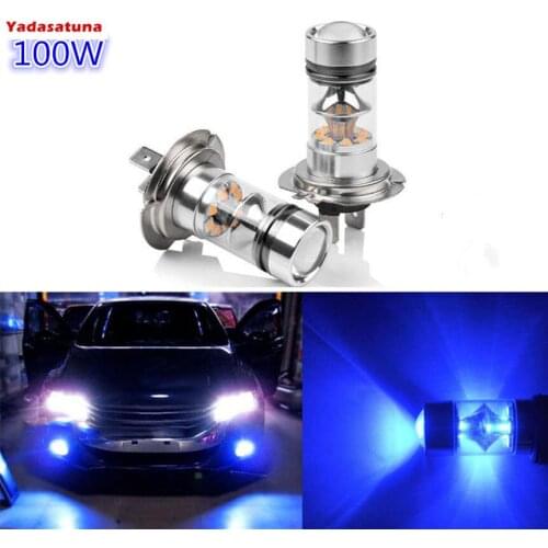 Pair Ultra Blue H7 20*5W Cree Chips 100W LED Car Bulbs For Driving Fog Light / Day Time Running Light DRL( H11 9005 9006)