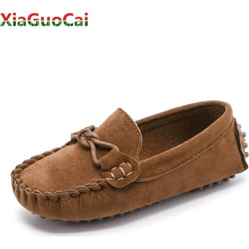 Children Kids Slip-on Rubber Casual Single Leather Shoes Baby Princess Boys Girls Soft Bottom Breathable Loafers Non-slip A44 10