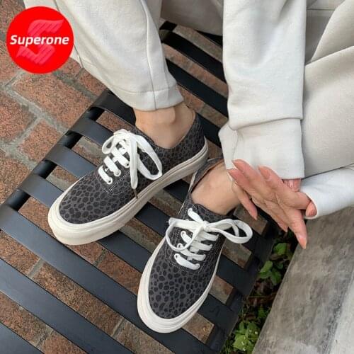 Superone Real Leather Women Sneakers Fashion Flats Shoes Woman Leopard Lace Casual Daily Lady New Arrival Footwear Size 35-40