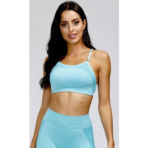 SALSPOR Women Shockproof Sport Bra Fitness Push Up Breathable Yoga Bra Gym Tank Tops Tranning Running Active Sport Bra