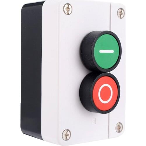 1X Push Button Case Box Control Station Switch Remote Start Stop Motor Solenoid IP55 Button Box Switch Accessories