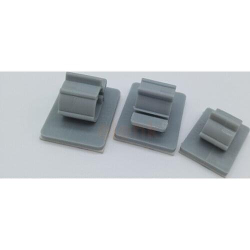 20pcs TS-0607 gray adjustable cable clips adhesive nylon tie mounts
