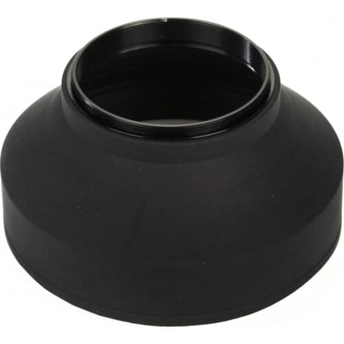 Pixco 49mm/52mm/55mm/58mm/62mm/67mm/72mm/77mm/82mm 3-Stage Collapsible 3in1 Rubber Lens Hood Suit for Canon Nikon Pentax Camera