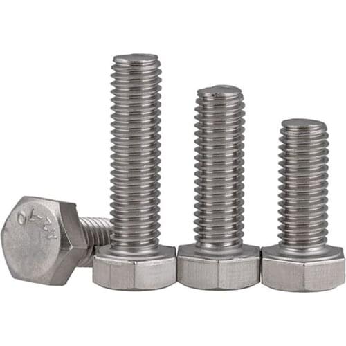 5pcs M6 M8 Hexagon Hex Head Bolts Full Thread Screws A2 Stainless Steel Fastener
