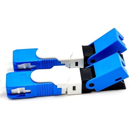 50pieces FTTH ESC250D SC UPC Fiber Fast Connector SC UPC Single Fiber optic quick connector SC Field Assembly Connector