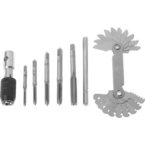 7 Pcs/Set Tap Wrench and Die Metric M3/M4/M5/M6/M8 T Handle Garage Hand Tools Kits