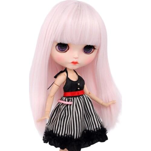 Aidolla Blyth Dolls Wig Long Bangs Straight Hairs High Temperature Fiber Doll Accessories For DIY BJD Doll Toys Gift