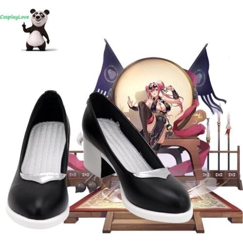 CosplayLove Azur Lane Bremerton Black Cosplay Shoes Long Boots Leather Custom Made For Party Birthday