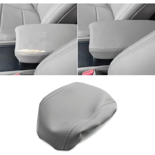 For Honda Civic 8th Gen 2006 2007 2008 2009 2010 2011 Microfiber Leather Car Center Console Lid Armrest Pad Cover Trim Gray