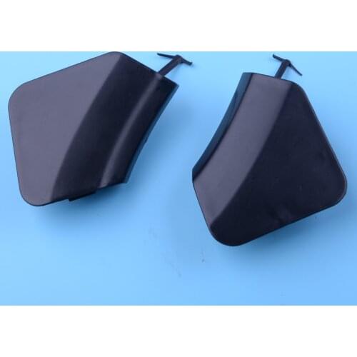 DWCX 1 Pair Car Black Plasitc Car Left & Right Front Bumper Tow Hook Eye Cover Cap Fit For Toyota Highlander 2011 2012 2013