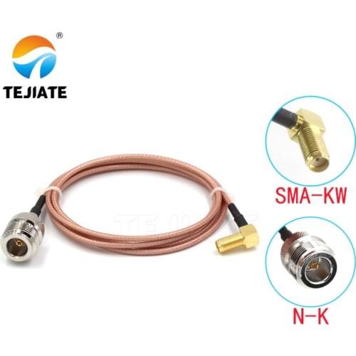 1PCS TEJIATE Adapter Cable N To SMA Type NK Convert SMAKW 8-90CM 1M 1.5M 2M Length Connector RG316 Wire