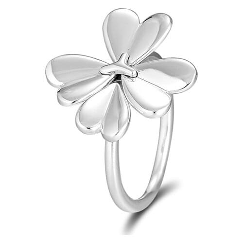 Garden Moving Clover Ring 925 Sterling Silver Jewelry Rings for Women Spring Fashion Jewelry Female Silver Ring Lucky Sign Gifts