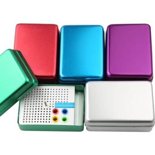 1Pc Dental Bur Box Sterilization Organizer FG Burs Holder Container 180 Holes Endo box