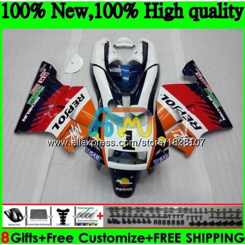Body For HONDA NSR 250 R MC18 PGM2 NSR 250R NS250 NSR250R 88 89 84BS.17 MC16 NSR250 R RR NSR250RR 1988 1989 Repsol white Fairing