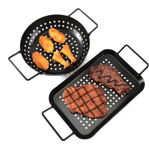 Kitchen BBQ Grill Pan Barbecues Outdoor Cooking Pan Gas Stove Cooker Party Picnic Terrace Beach Barbecue Trays for dropshipping