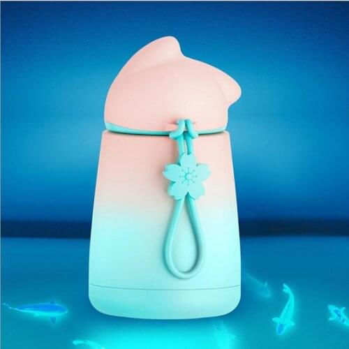 300ML Cute Cat Mini Thermos Kids Cup Bottle Stainless Steel Thermo Vacuum Cups Termos children belly mug school thermal bottle