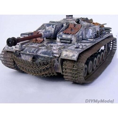 DIYMyModel German No3 Assault Gun F-Type Paper Model 1:25 Handmade DIY Paper Art