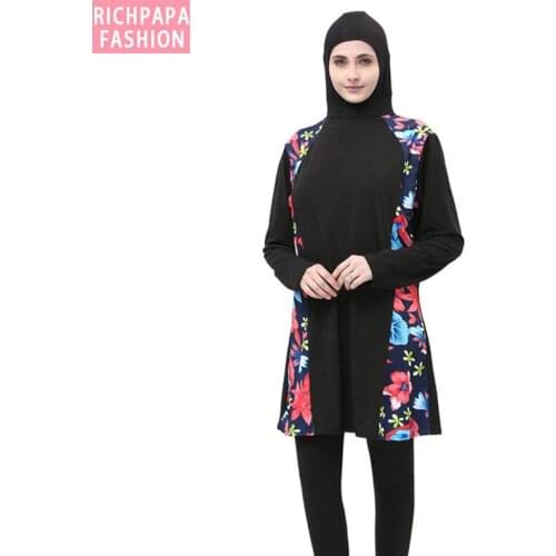 Muslim swimwear Modest Clothing Modest Burkinis Plus Size Women Islamic Hijab Swimsuit Bathing Brand Muslimah Swimwear