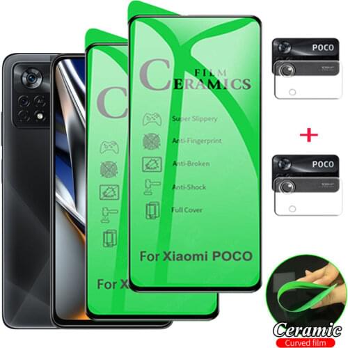 Poco X3 Pro Glass, HD Ceramic Protective Glass on Xiaomi Pocophone X3 Pro Camera Film + Armor Glass on POCO-F3-5G / Poco-X3-Pro