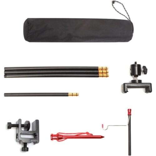 Outdoor Lamp Holder Camping Portable Lighting Lamp Holder Folding Clip Table Desktop Holder Lamp Pole