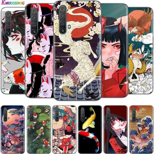 Transparent Cover Japanese Style Anime For OPPO AX7 A1K A93 A92 A73 A72 A53S A52 A32 A31 A9 A11 A7 A5 2020 Phone Case