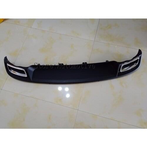 High Quality Black PP Rear Bumper Diffuser,Auto Car rear lip without chrome line for skoda Superb 2015 2016 2017 2018