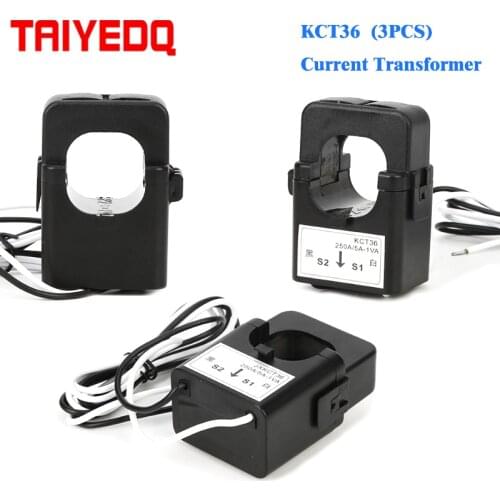 3PCS Split core current transformer KCT-36 current sensor 100A 200A 250A 300A 400A 500A 600A mini current transformer CTs