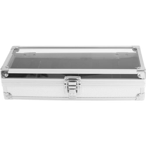 6 Grids Aluminum Alloy Luxury Watch Box Advanced Custom Gift Box with Alloy Lock Watch Display Box