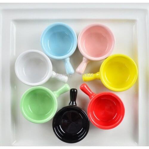 Hand Handle Dish Waffle Candy Color Glaze Ceramic Seasoning Dish Sauce Dish Creative Small Dish Color