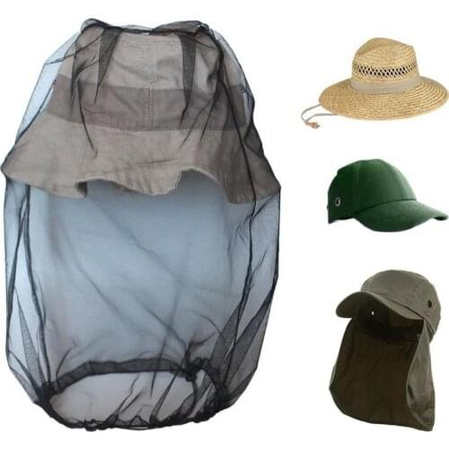 Outdoor Survival Anti Mosquito Bug Bee Insect Mesh Hat Head Face Protect Net Cover Travel Camping Protector Camping Equipment