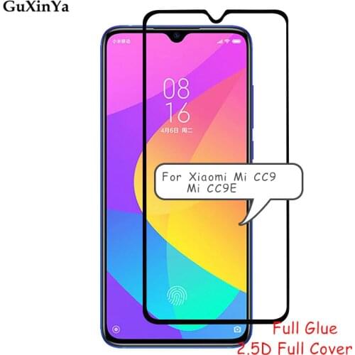 Screen Protector Glass For Xiaomi Mi CC9 Full Glue Tempered Glass For Xiaomi Mi CC9E Full Cover Toughened Glass Mi A3/Mi A3 Lite