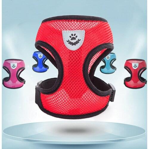 Pet Dog Adjustable Harness Vest Outdoor Walking Lead Leash For Small Medium Dogs Collar Breathable Mesh Harness Pet Supplies