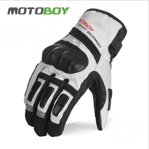 Winter Warm Windproof Leather Motorcycle Riding Gloves Waterproof Racing Glove Motorbike Rider Protection Wearable Touch screen