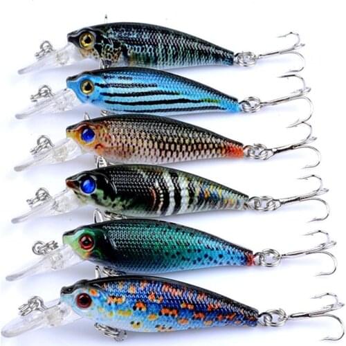 1Pcs Floating Wobblers Minnow Fishing lure 65mm 8g Crankbait Artificial Hard Bait Bass Lure Plastic Fish Fishing Tackle