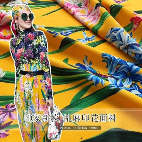 145 cm twist fabric brand printed fabric meter fashion dress handmade DIY fabric wholesale cloth