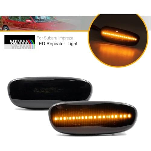 2Pcs Smoked Side Turn Signal Lights Repeaters for Subaru Impreza GC GM GF 1993-2001, Canbus Error Free Front Indicator Lamps