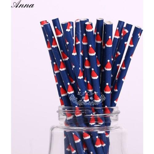 25pcs Paper Drinking Straws StripeParty Wedding Decoration Kids Birthday Baby Shower Christmas Supplies