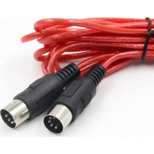 300cm Guitar Connector Adapter Electric Piano Cable for Power Amplifier Red