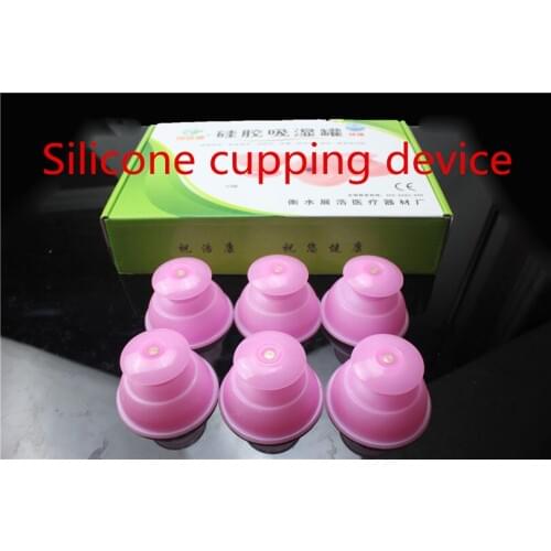 6 pc Pink Family Body Massage Helper Anti Cellulite Vacuum Silicone Cupping Cups Health Care Tool soft silica gel cupping device