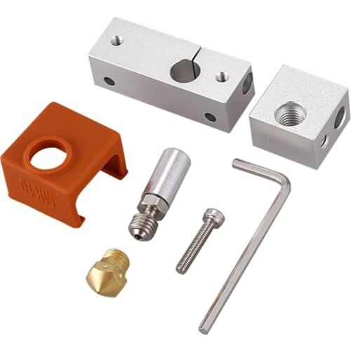 3D Printer Extruder All Metal Hotend Groove Mk10 Nozzle Heating Block Brass Nozzle for Wanhao I3 Plus