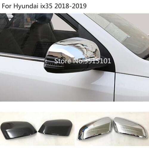 Car Styling Decoration Stick Rear View Rearview Side Glass Mirror Cover Trim Frame 2pcs For Hyundai IX35 2018 2019 2020