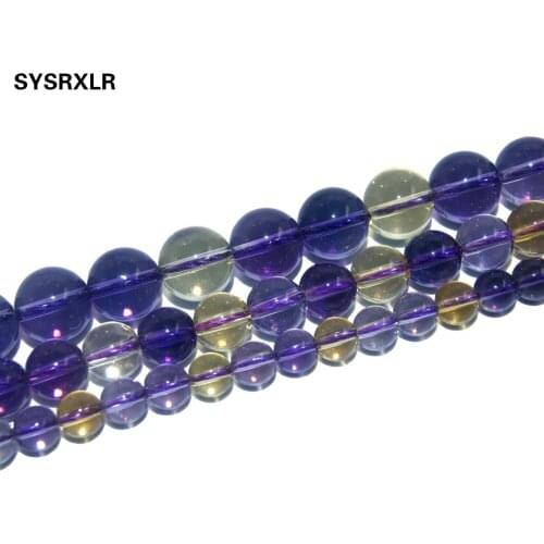 Free Shipping Natural Stone Clear PiezoQuartzs Ametrines Crystal Beads For Jewelry Making DIY Bracelet Necklace 6/8/10 MM Strand