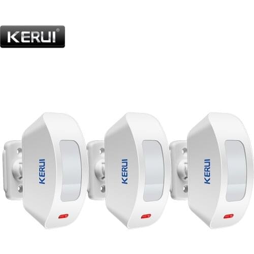 KERUI Wireless Curtain PIR Sensor Detector Wireless 433MHz for GSM PSTN Home security Alarm System 3pcs/lot Window Motion Sensor