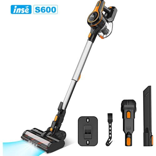 INSE S600 Cordless Vacuum Cleaner 23Kpa Strong Suction Stick Vacuum with 45min Max Long Runtime Handheld Vacuum for Home