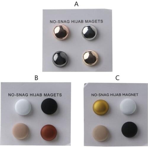 Safe Hijab Brooch Strong Metal Plating Magnetic Hijab Clip Luxury Accessory No Hole Pins Brooches Magnet For Muslim Scarf