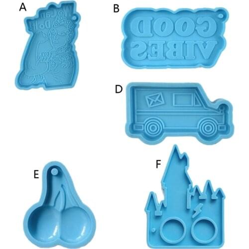Keychain Epoxy Resin Mold Hanging Pendant Silicone Mould DIY Crafts Jewelry Necklace Earrings Casting Tool