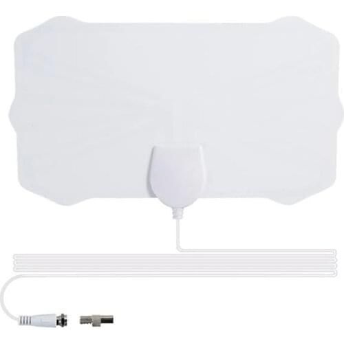 Digital TV Antenna Indoor HDTV Antenna Mini HDTV Signal Receiver with Coax Cable for Free Channels
