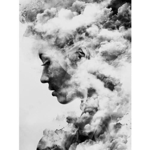 DIY Diamond Painting Art Clouds Girl Cross Stitch Full Drill 3D Diamond Embroidery Craft Wall Sticker Home Decoration Gift